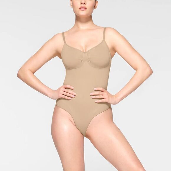 SKIMS Seamless Sculpt Brief Bodysuit in Ochre - Picture 5 of 6